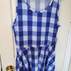 NWT Plaid Tank Dress with Pockets